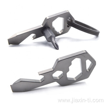 titanium key chain multi tool with cnc machining